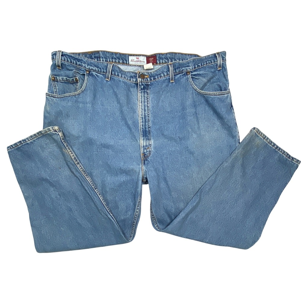 Levi Strauss Signature 545 Loose Fit Mens Blue Jeans 50x30 Medium Wash